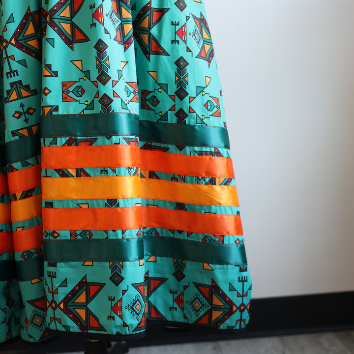 Phoenyx Designs Teal Geometric Ribbon Sundress