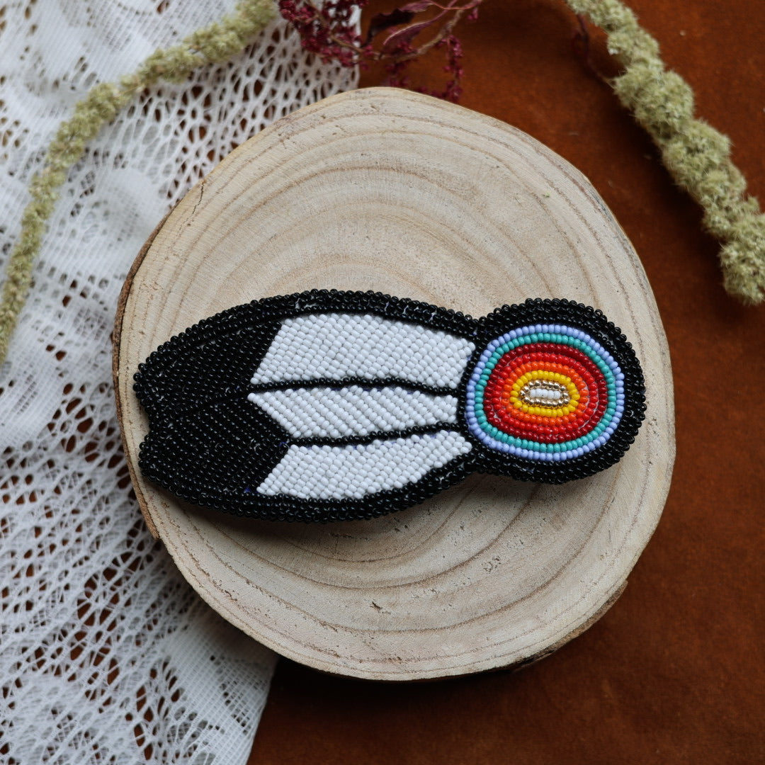 Jeannie A Large Feather Hair Barrette
