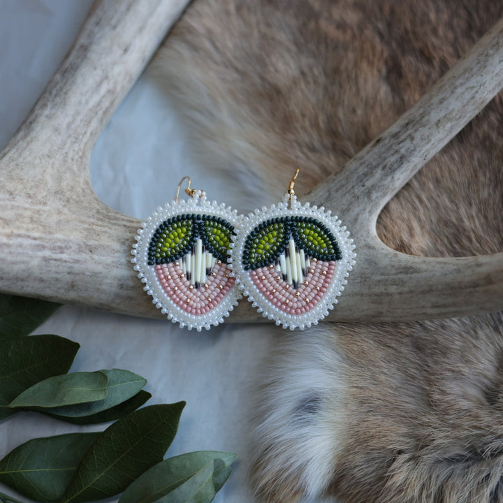 Keegan W. Quill & Beaded Heartberry Drop Earrings