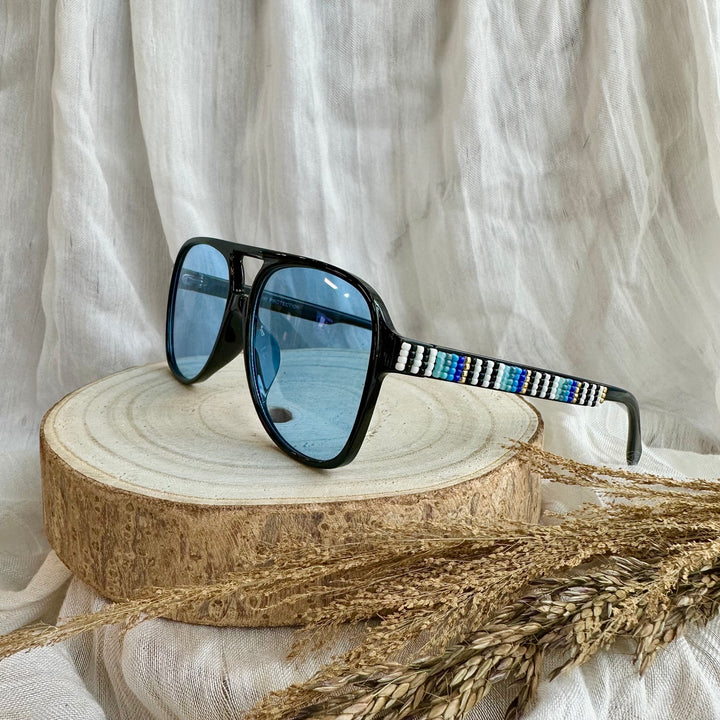 Rebelina Aviator Beaded Sunglasses