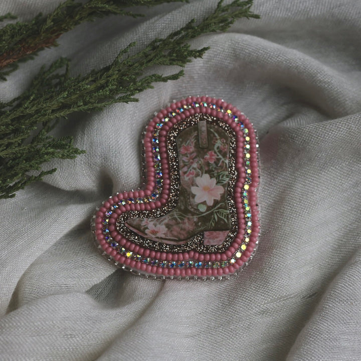 Pauline M. Cowboy Beaded Pins