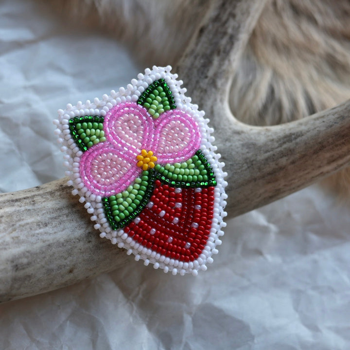 Keegan W. Beaded Blooming Strawberry Pins