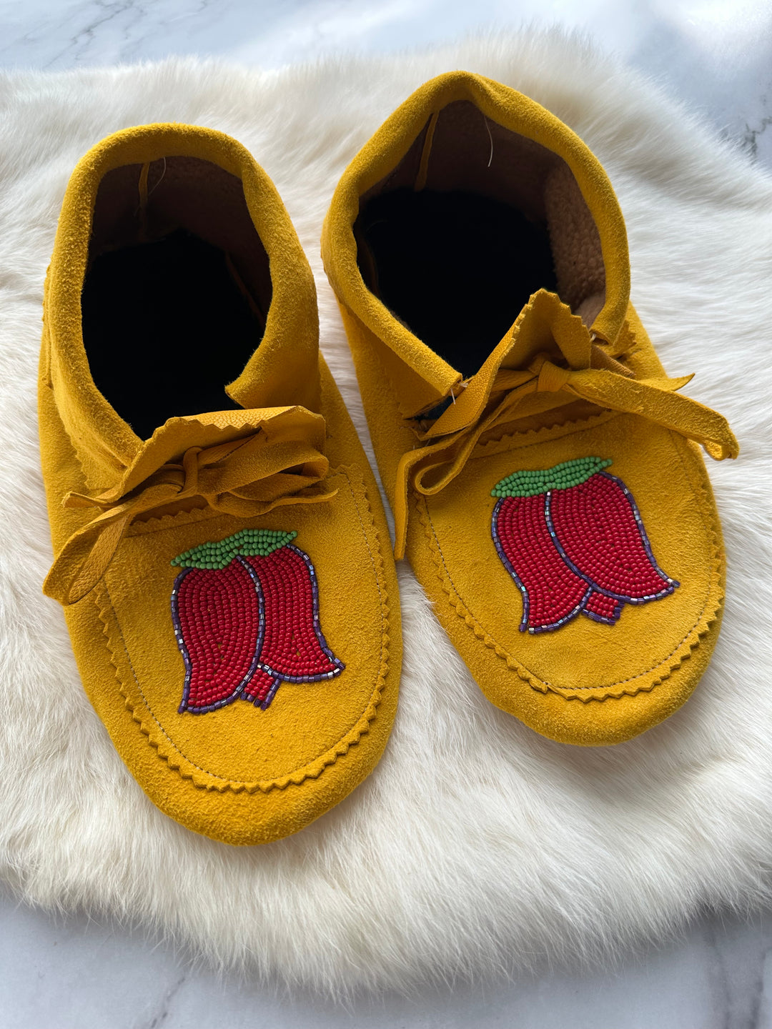 Sandra L Handmade Beaded Moccasins