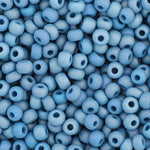 Czech Seed Bead 11/0 Opaque Medium Blue AB Matt