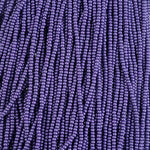 Czech Seed Beads 11/0 PermaLux Dyed Chalk Dark Violet Strung