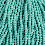 Czech Seed Bead 11/0 Charlotte Cut Opaque Turquoise