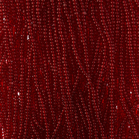 Czech Seed Bead 11/0 Charlotte Cut Transparent Red