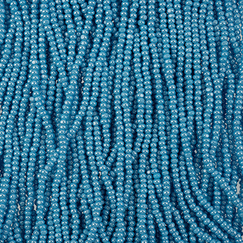 Czech Seed Bead 11/0 Charlotte Cut Opaque Light Blue Luster