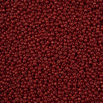 Czech Seed Bead 11/0 Charlotte Cut Opaque Medium Dark Red