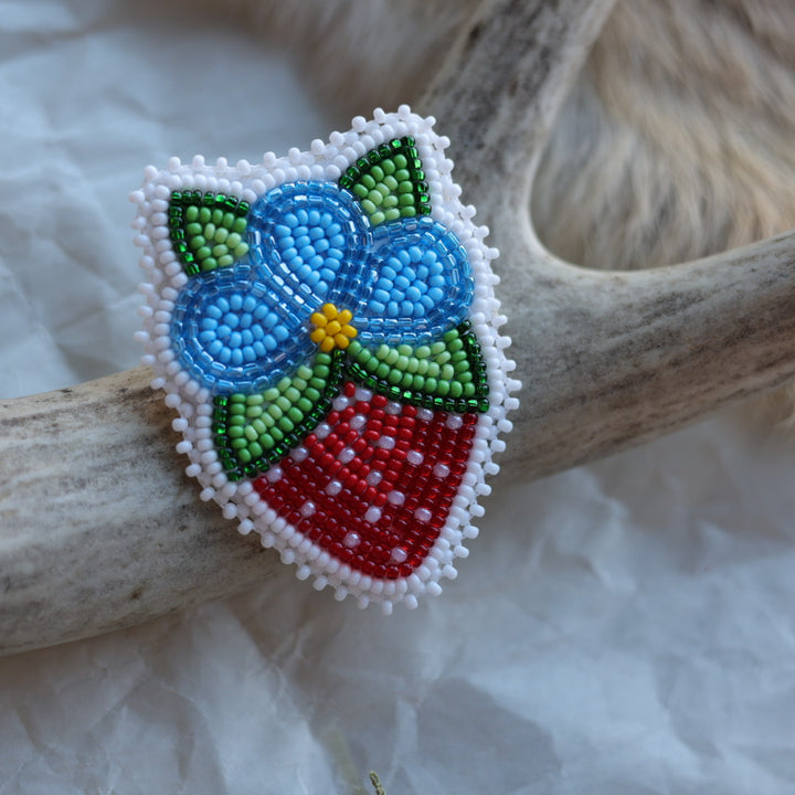 Keegan W. Beaded Blooming Strawberry Pins