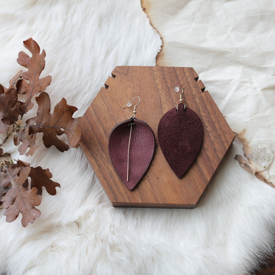 1885 Leather Co. Leather Petal Earrings