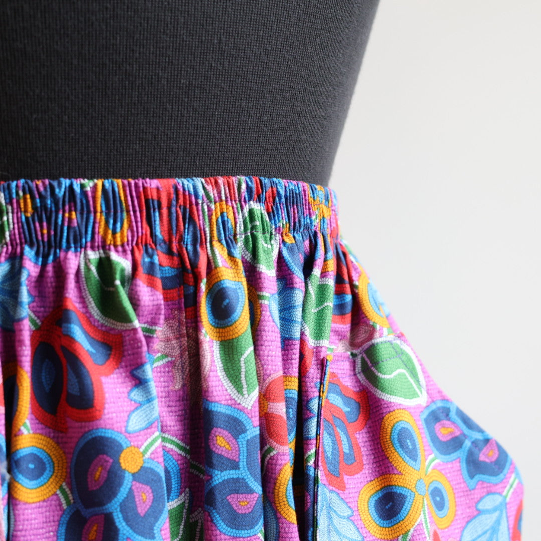 Margaret R. Beaded Floral Pattern Ribbon Skirts