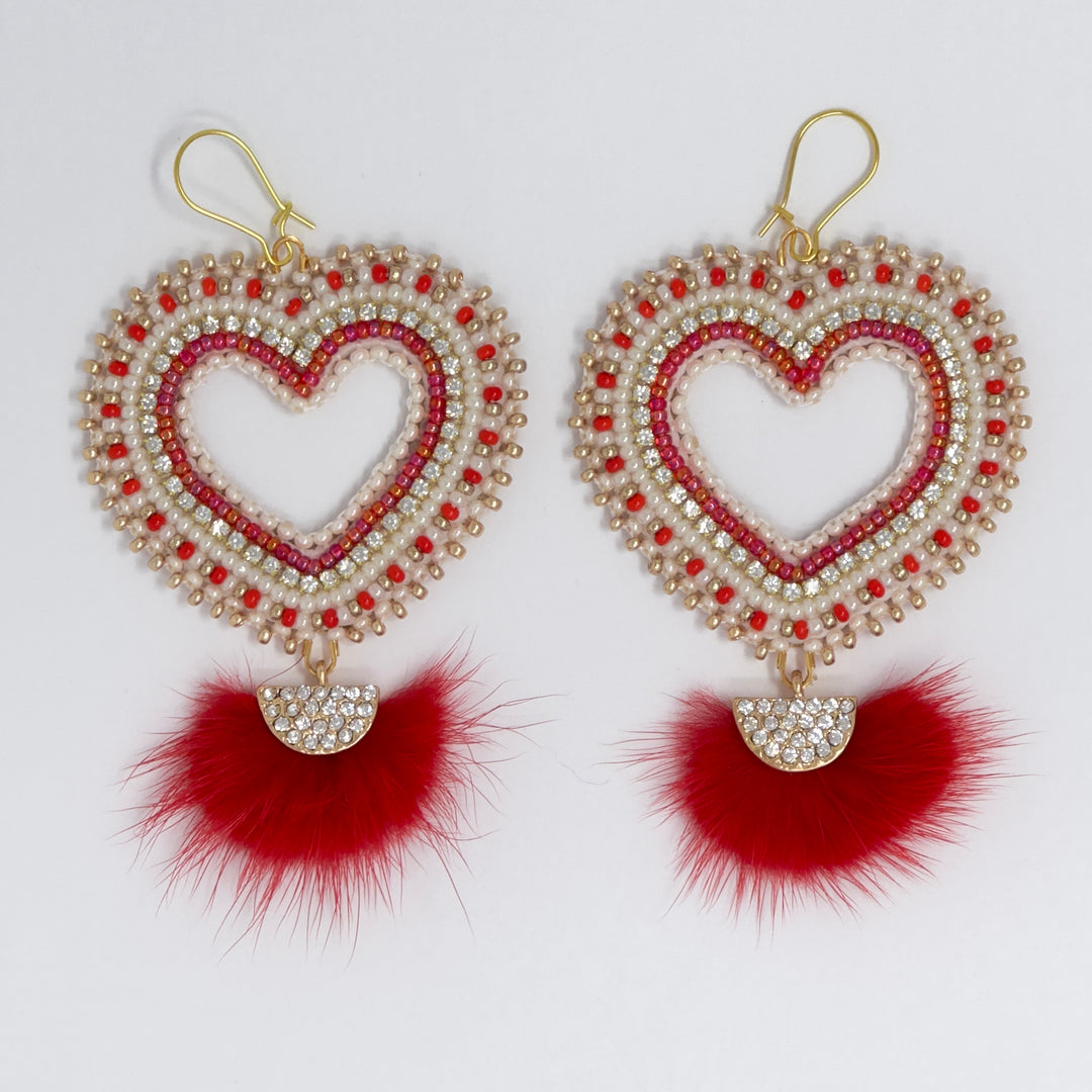 Keegan W Beaded Heart Collection