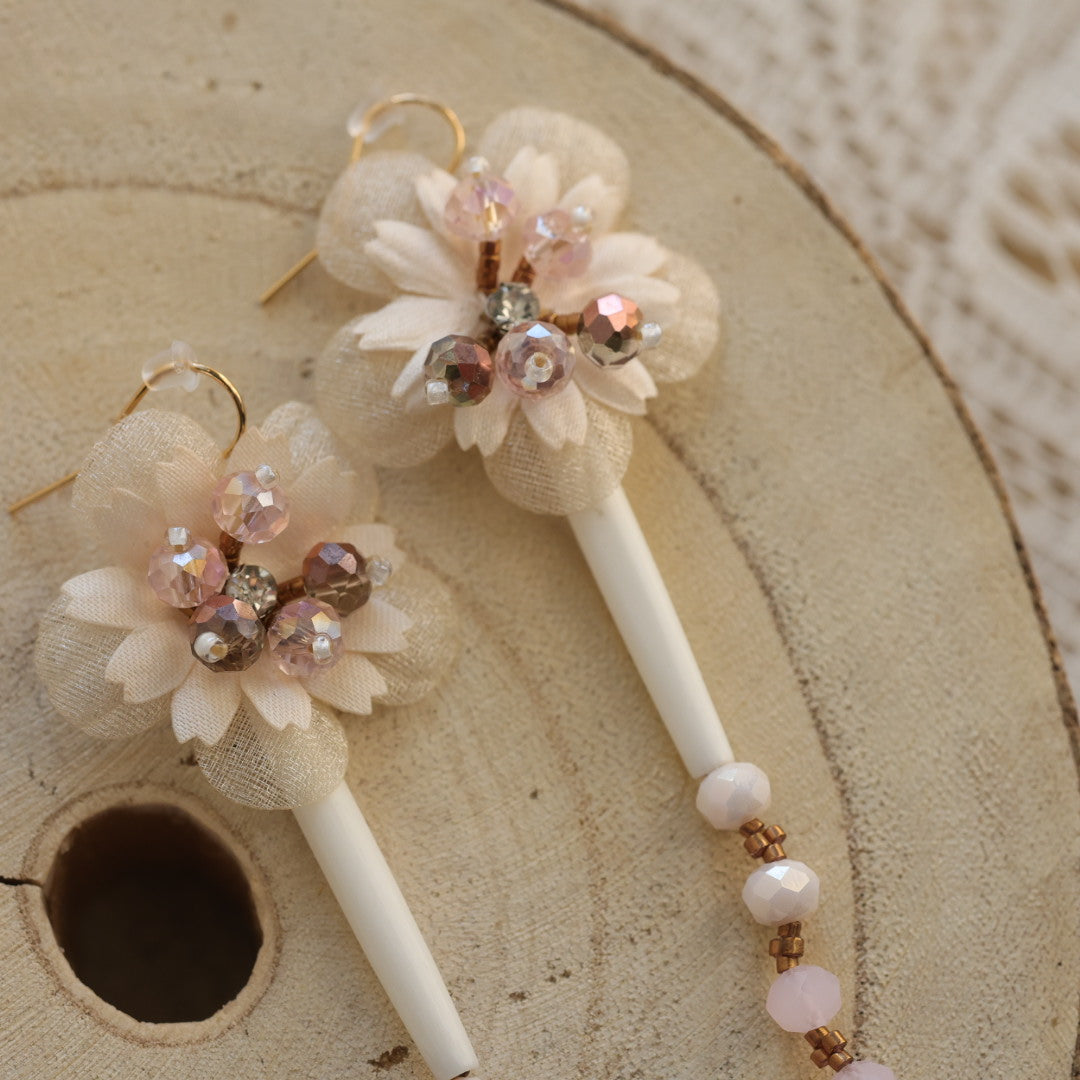 Vibes & a Vision Bison Bone Flower Earrings