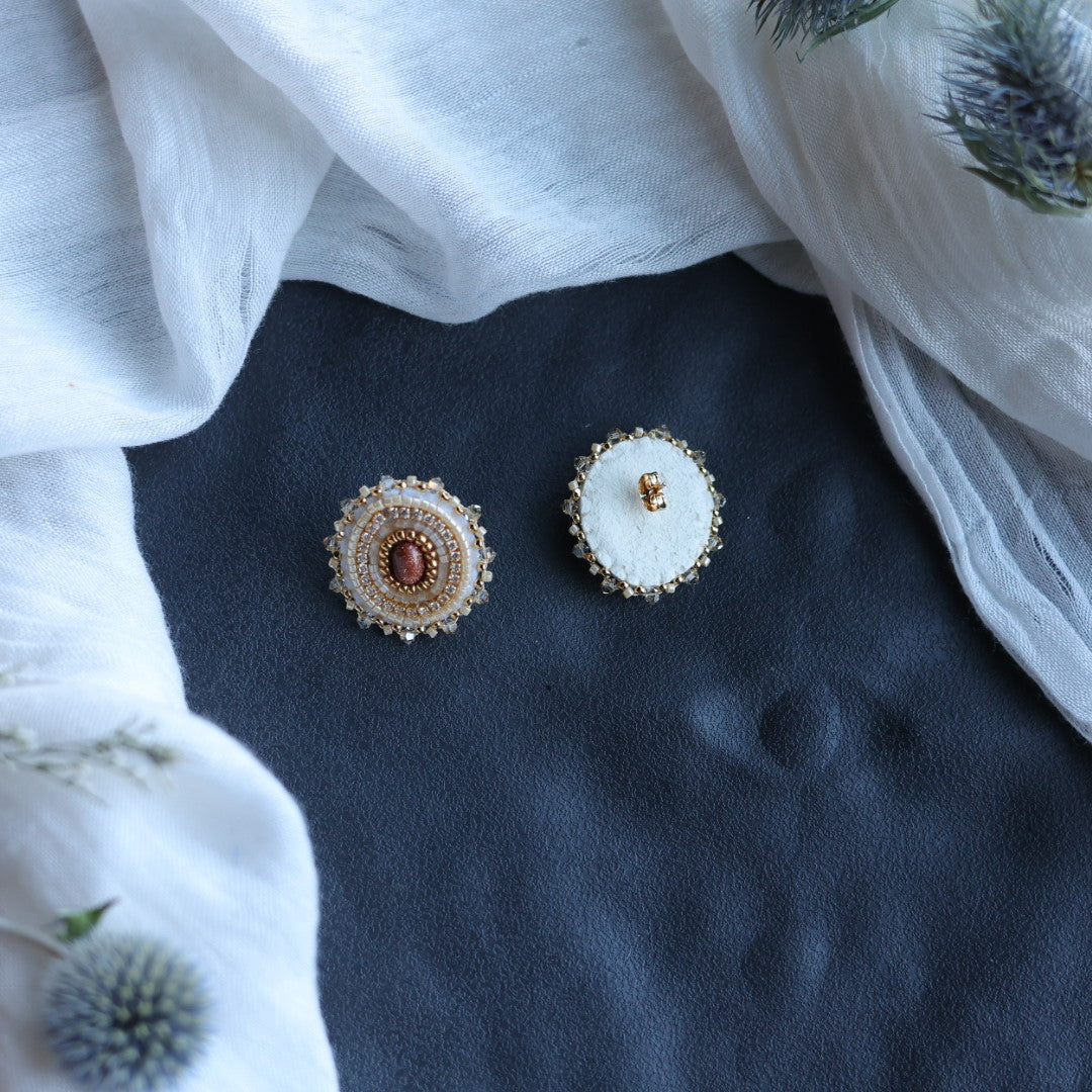 Beth Rose Designs Petite Goldstone Beaded Earrings