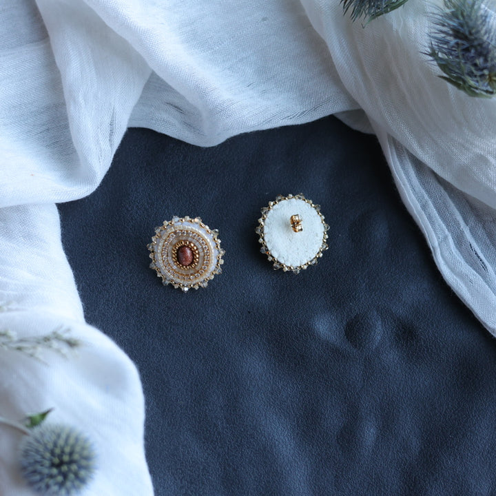 Beth Rose Designs Petite Goldstone Beaded Earrings