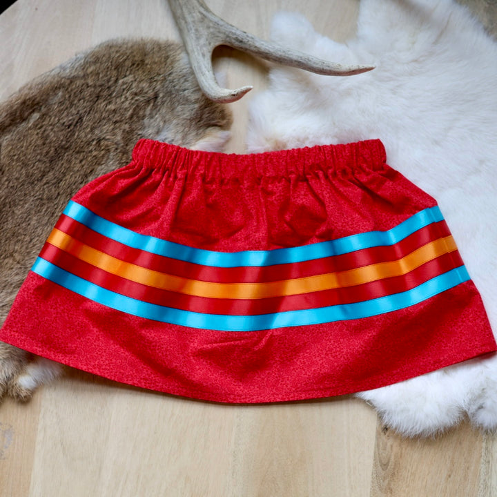 Adeline C. Red Toddler Ribbon Skirt
