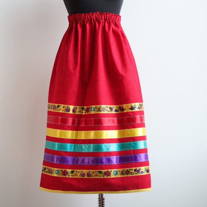 Vi's CREE-ations Red Ribbon Skirt