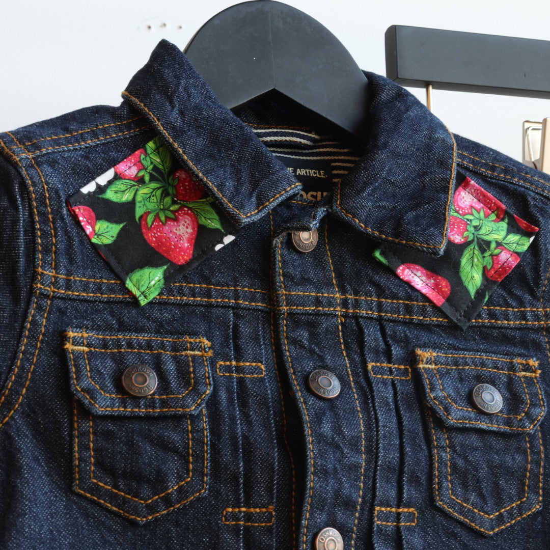 Vi's CREE-ations Strawberries in Black Toddler Ribbon Set
