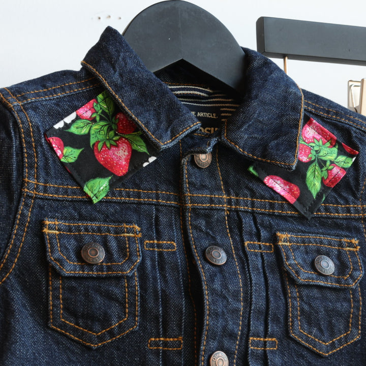 Vi's CREE-ations Strawberries in Black Toddler Ribbon Set