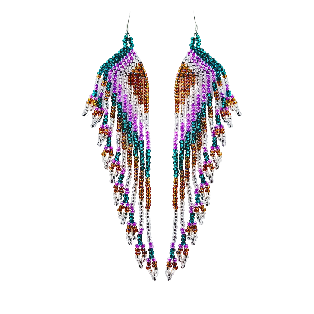 Tribal Roots Cascade Fringe Earrings