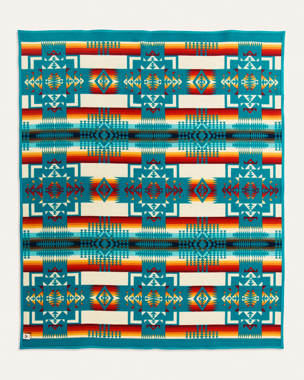 Pendleton Bright Turquoise Chief Joseph Jacquard Blanket