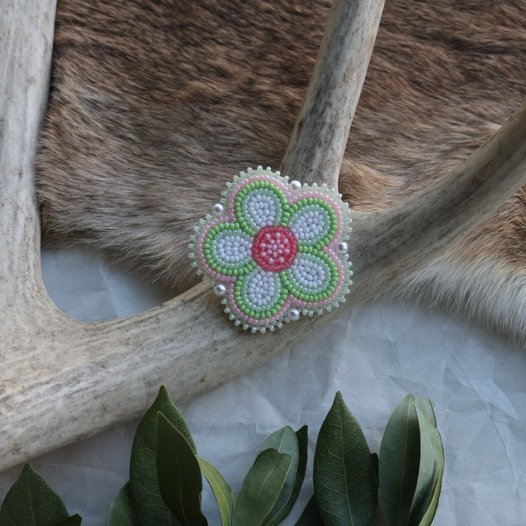 Keegan W. Beaded Flower Pins