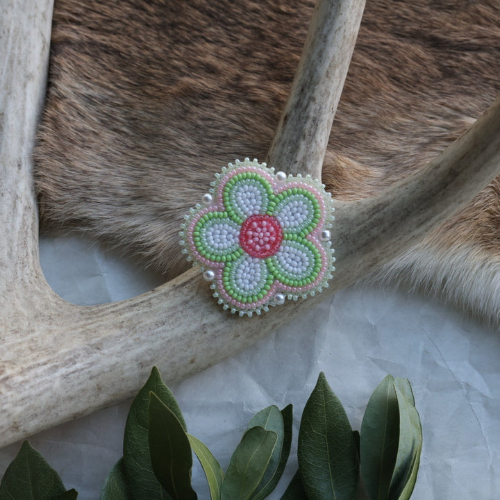 Keegan W. Beaded Flower Pins