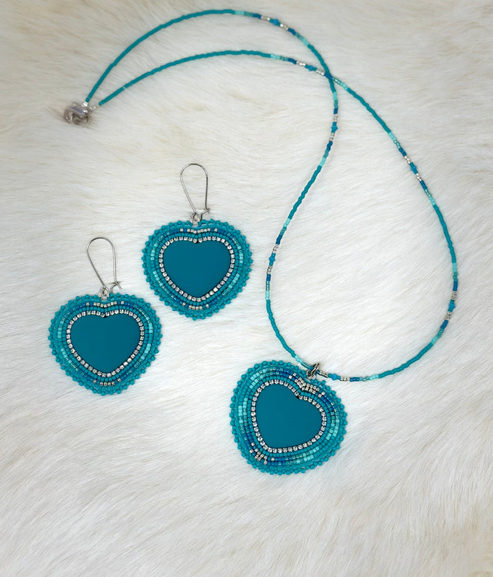 Beth Rose Designs Turquoise Heart Set