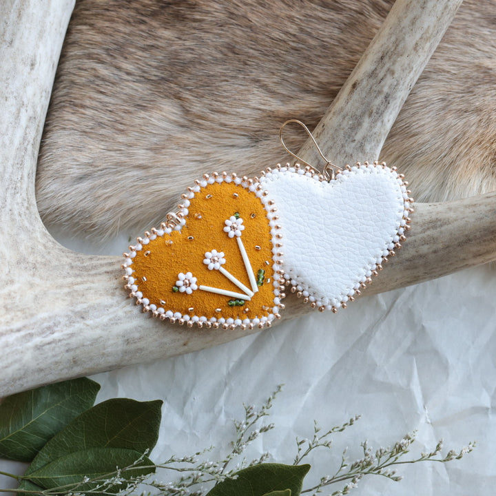 Keegan W. Hide Heart Earrings