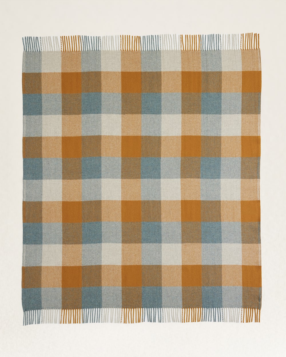 Pendleton Shale & Copper Eco-Wise Wool Fringed Throw