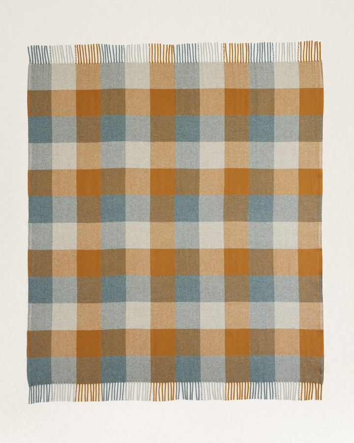 Pendleton Shale & Copper Eco-Wise Wool Fringed Throw