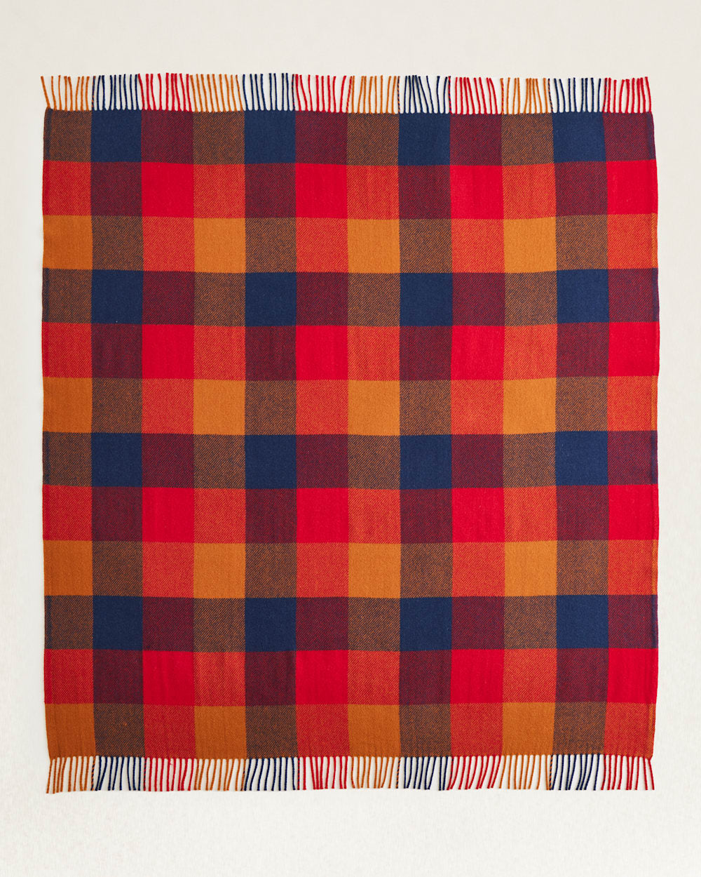 Pendleton Red Eco-Wise Wool Fringed Throw