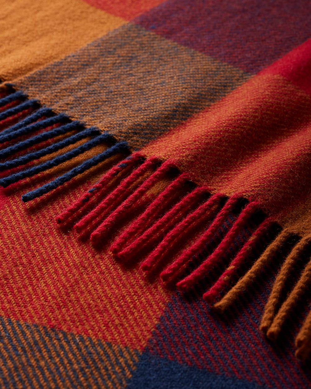 Pendleton Red Eco-Wise Wool Fringed Throw