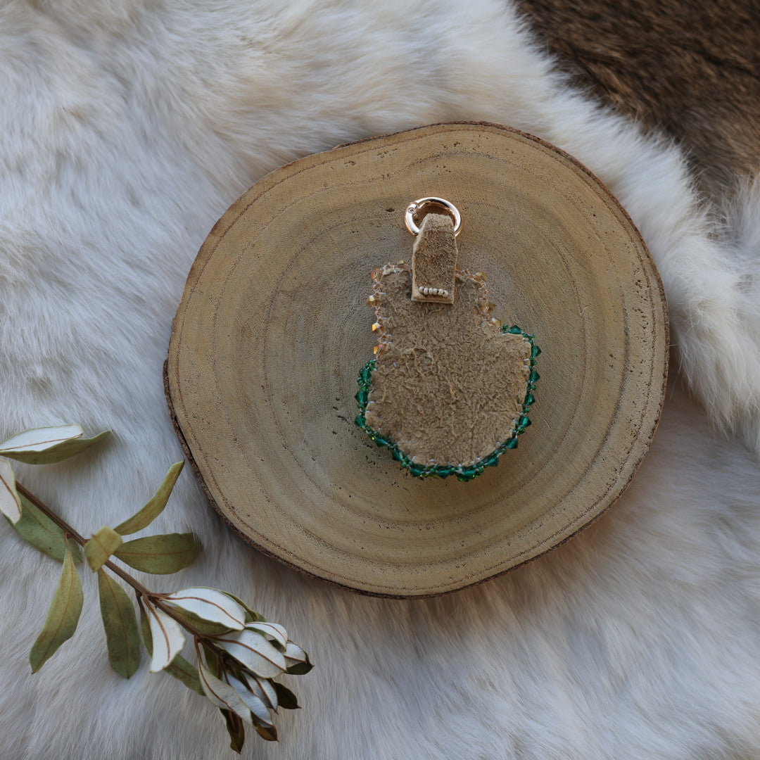 Mercedes G. Bear Meadow Beaded Keychain