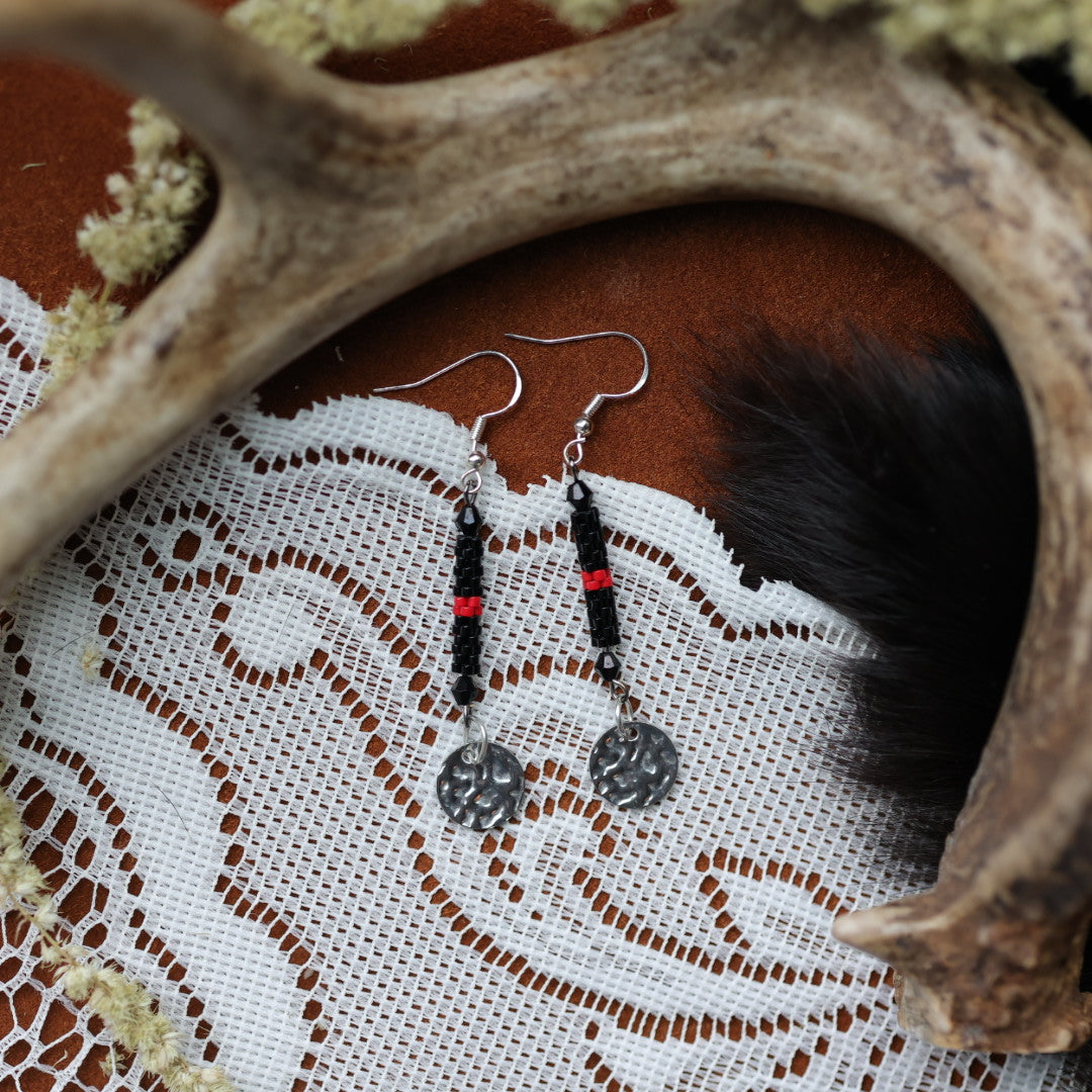 DMD Beadwork Peyote Strand Beaded Earrings