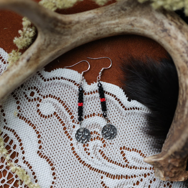 DMD Beadwork Peyote Strand Beaded Earrings