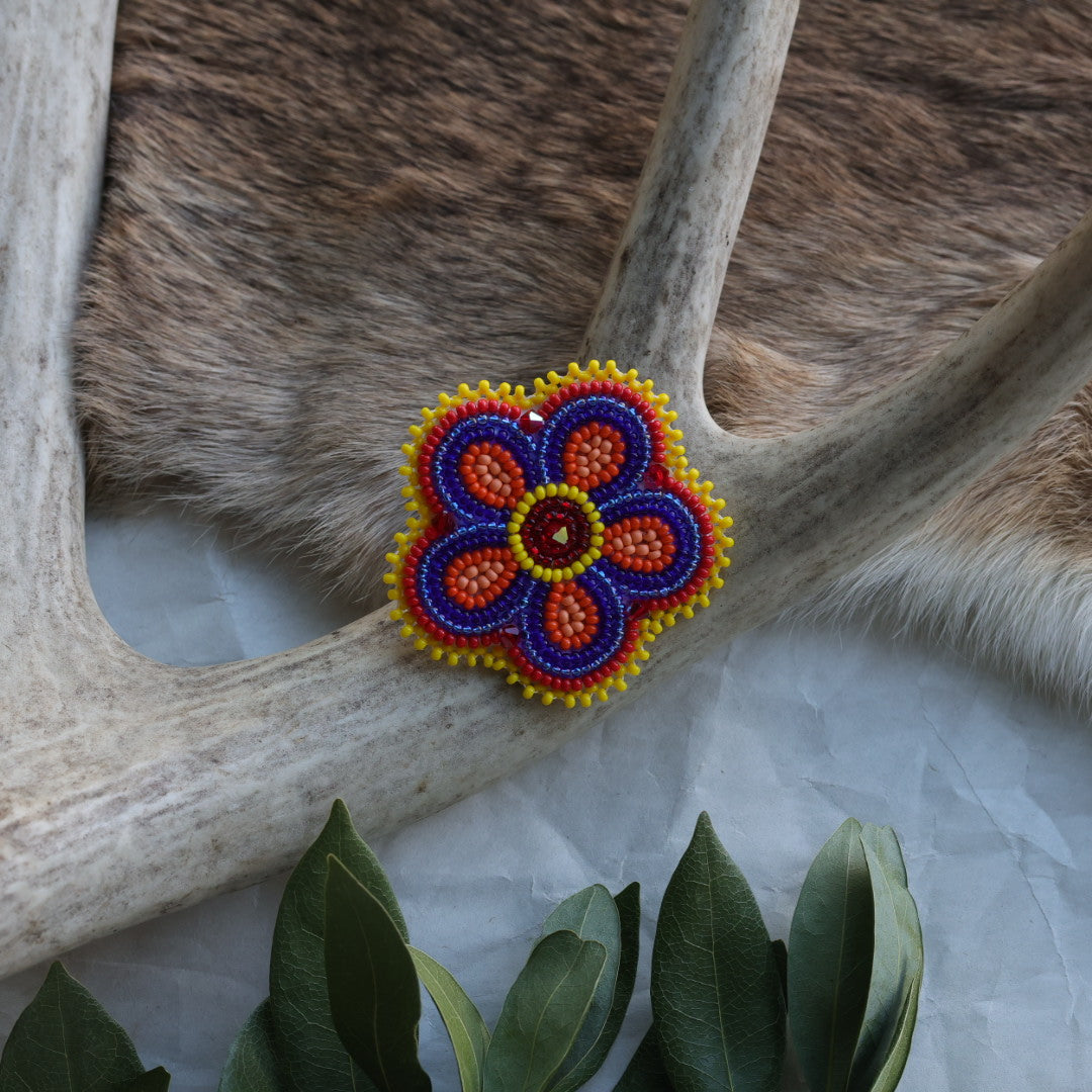 Keegan W. Beaded Flower Pins