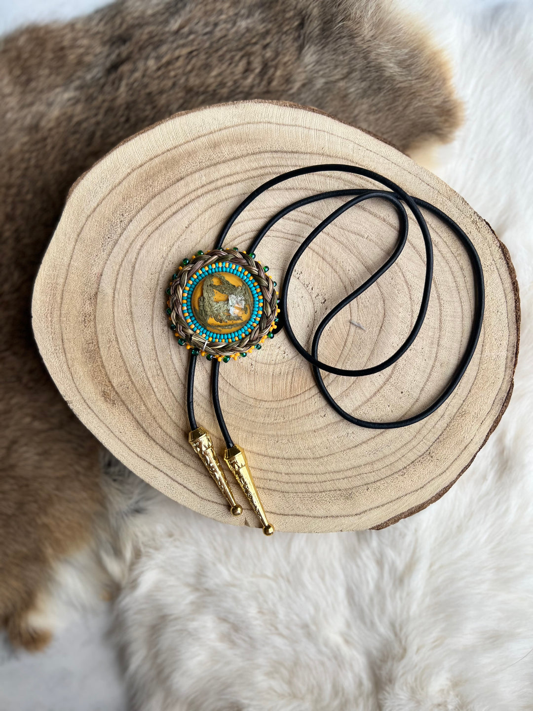 Katawashishin Beaded Medicine Bolo Ties