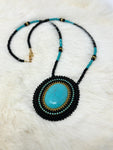 Beth Rose Designs Turquoise & Black Earrings & Necklace