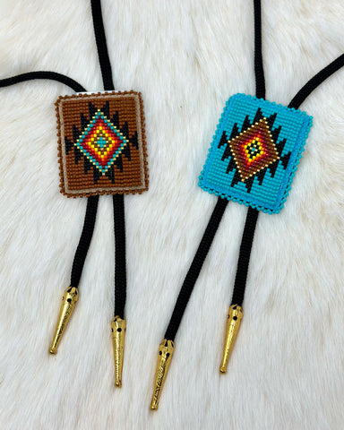 Beth Rose Designs Beaded Square Bolo Ties