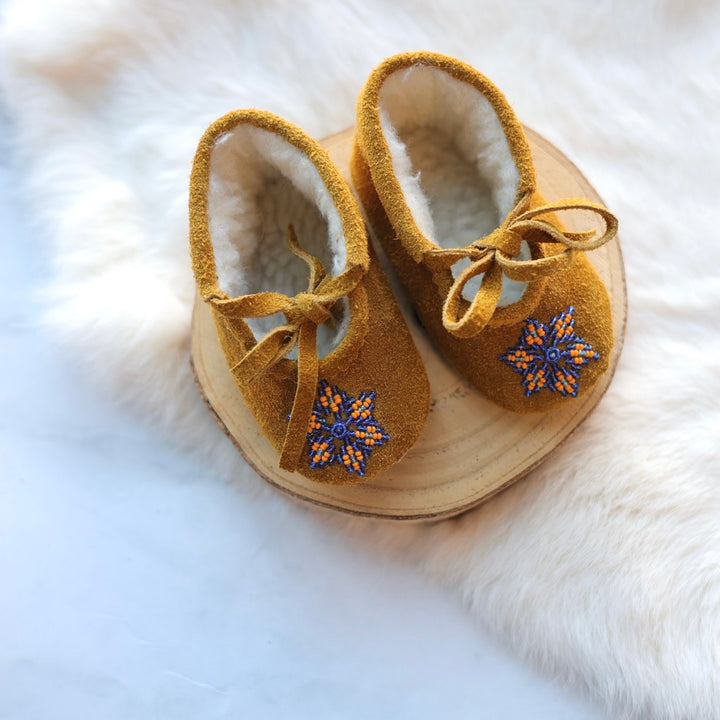 T. Sullivan Toddler Blue & Orange Snowflake Ballerina Slipper