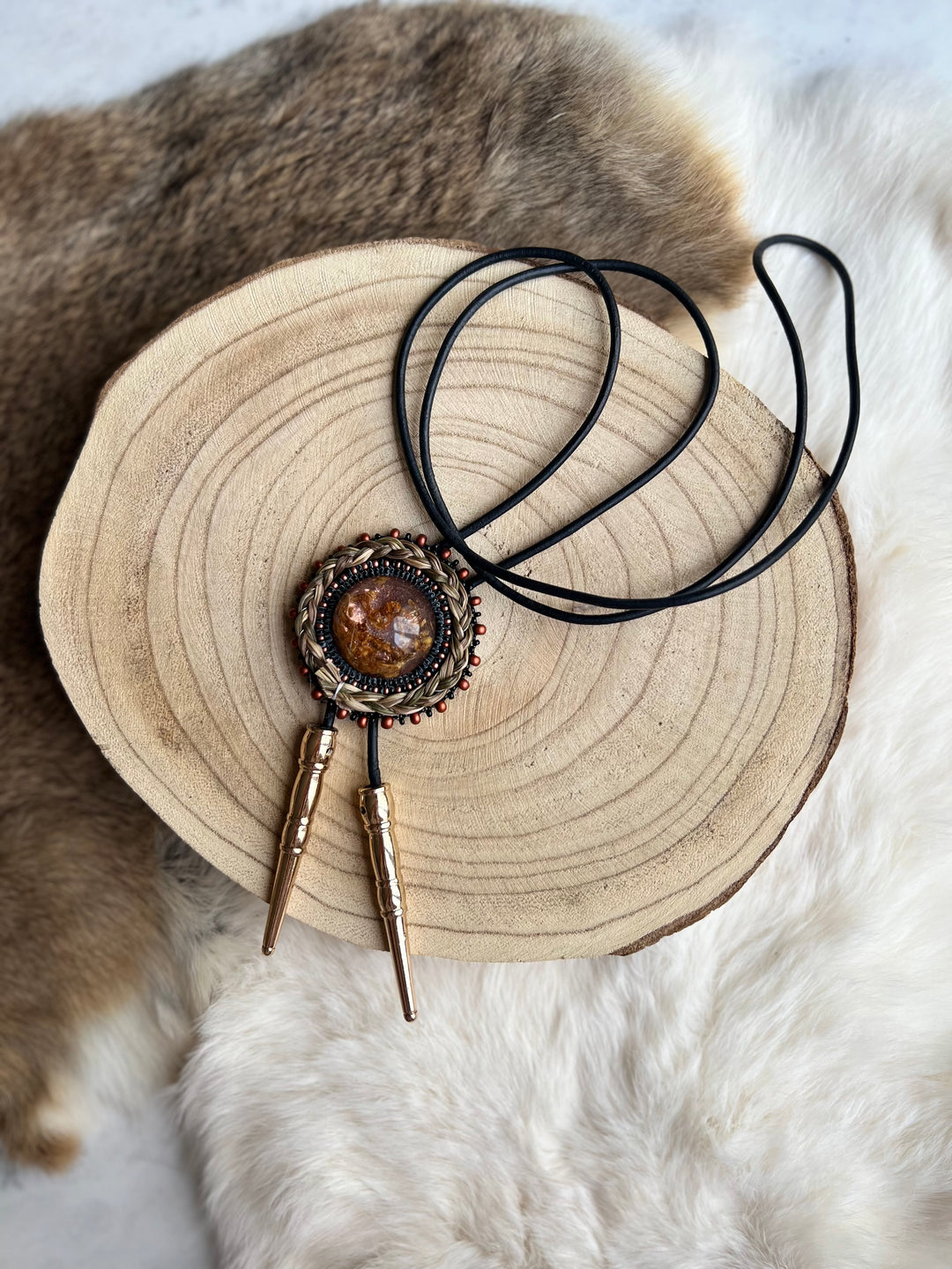 Katawashishin Beaded Medicine Bolo Ties