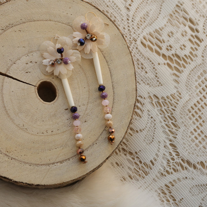 Vibes & a Vision Bison Bone Flower Earrings