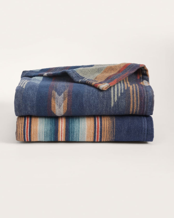 Pendleton Denim Wyeth Falls Organic Cotton Throw Gift Set