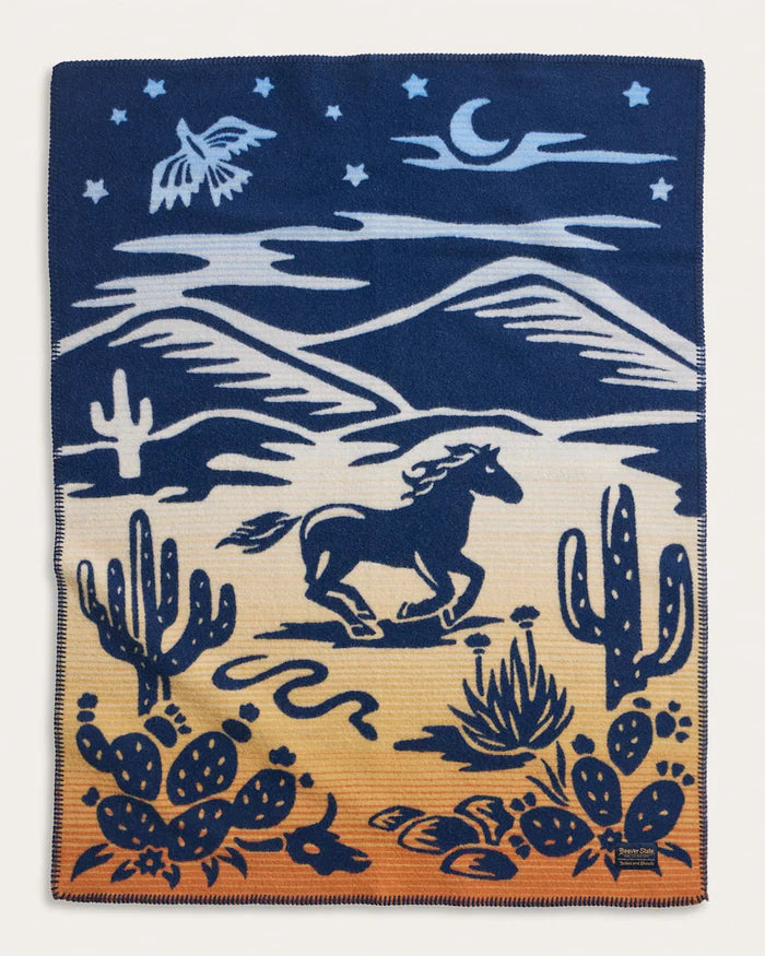 Pendleton Desert Dream Blue and Gold Multi Crib Blanket