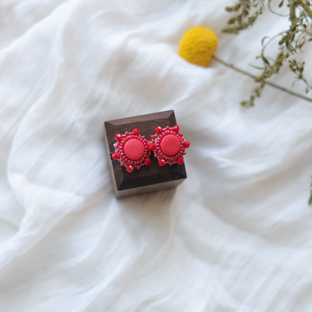 Prairie Beads Petite Monochrome Beaded Studs