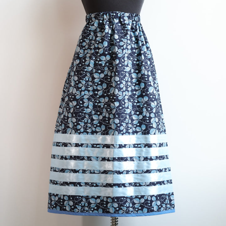 Vi's CREE-ations Navy Strawberry Patch Ribbon Skirt