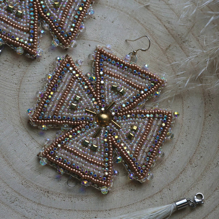 Ironstar Co. Four Directions Convertible Beaded Earrings