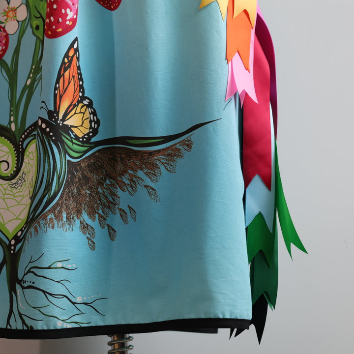 Phoenyx Designs Blue Strawberry Dreamcatcher Ribbon Skirt